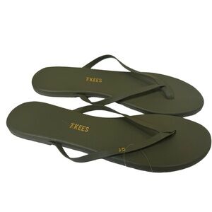 TKEES NEW Lily Pigments Leather Thong FlipFlop Sandals Slides Flat Mules Minimal